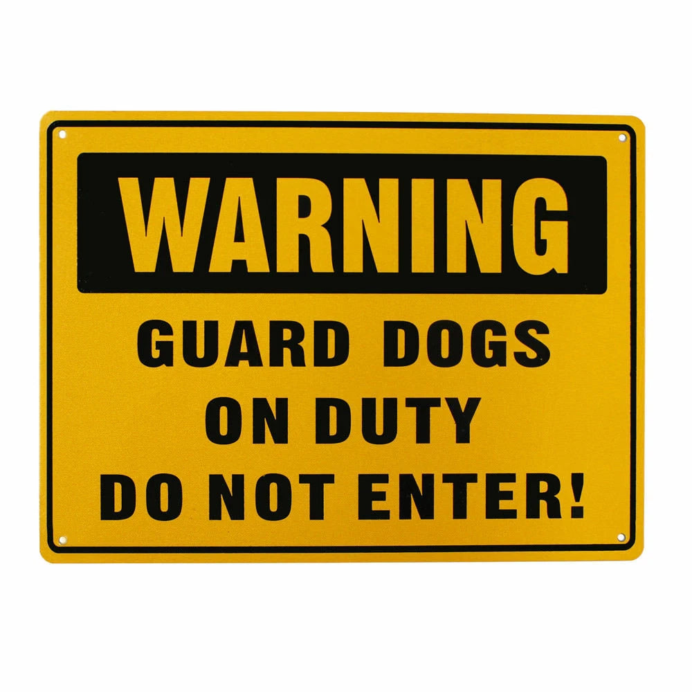 Warning Notice Guard Dogs on Duty Do Not Enter Safety Sign 200x300mm