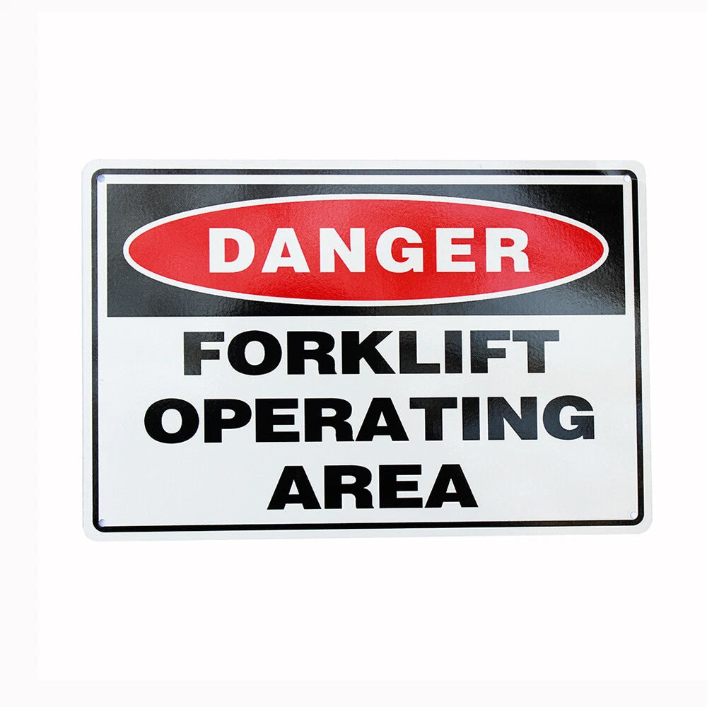 Warning Forklift Operatiing Area Sign 200*300mm Metal Reflective - image 3