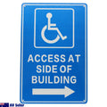 Warning Notice Access at Side of Buliding Disabled Sign 200x300mm - image 3