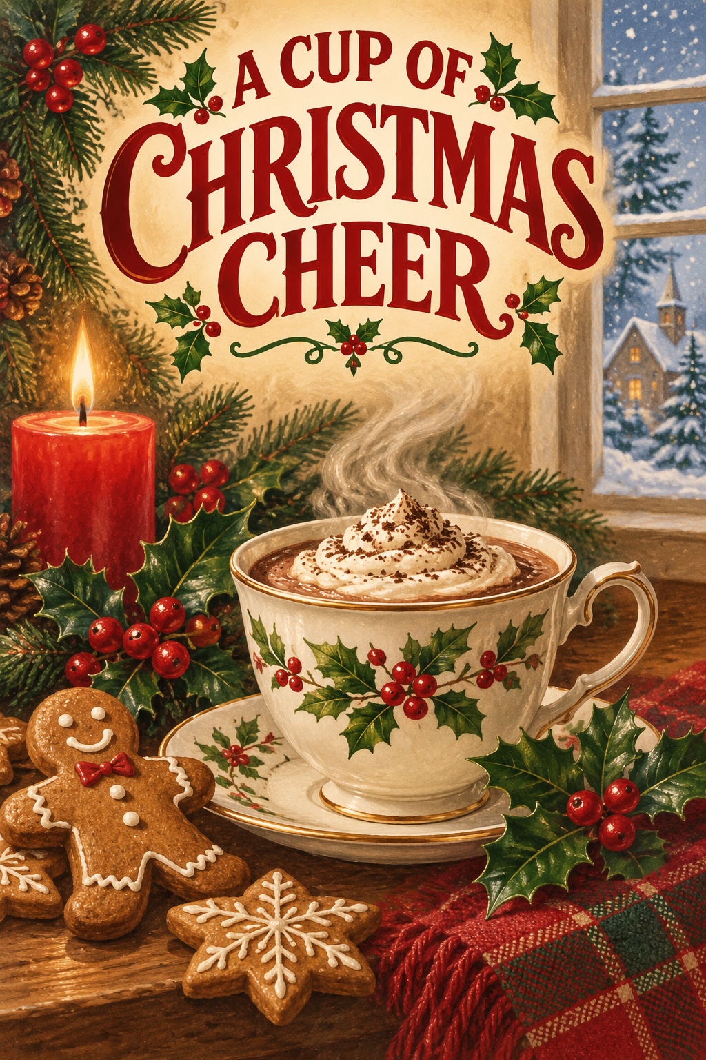 A Cup Of Christmas Cheers Man Cave Garage Bar & Shed Decor Metal Sign