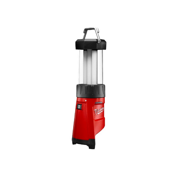 Red and black Milwaukee lantern 