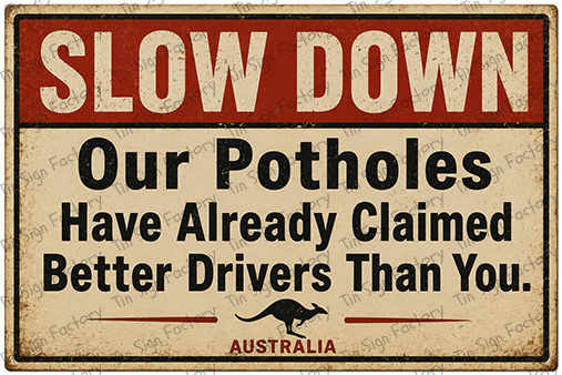 CLAIMED DRIVERS Home Workshop Shed Garage Bar Shop Wall Funny Tin Metal Sign