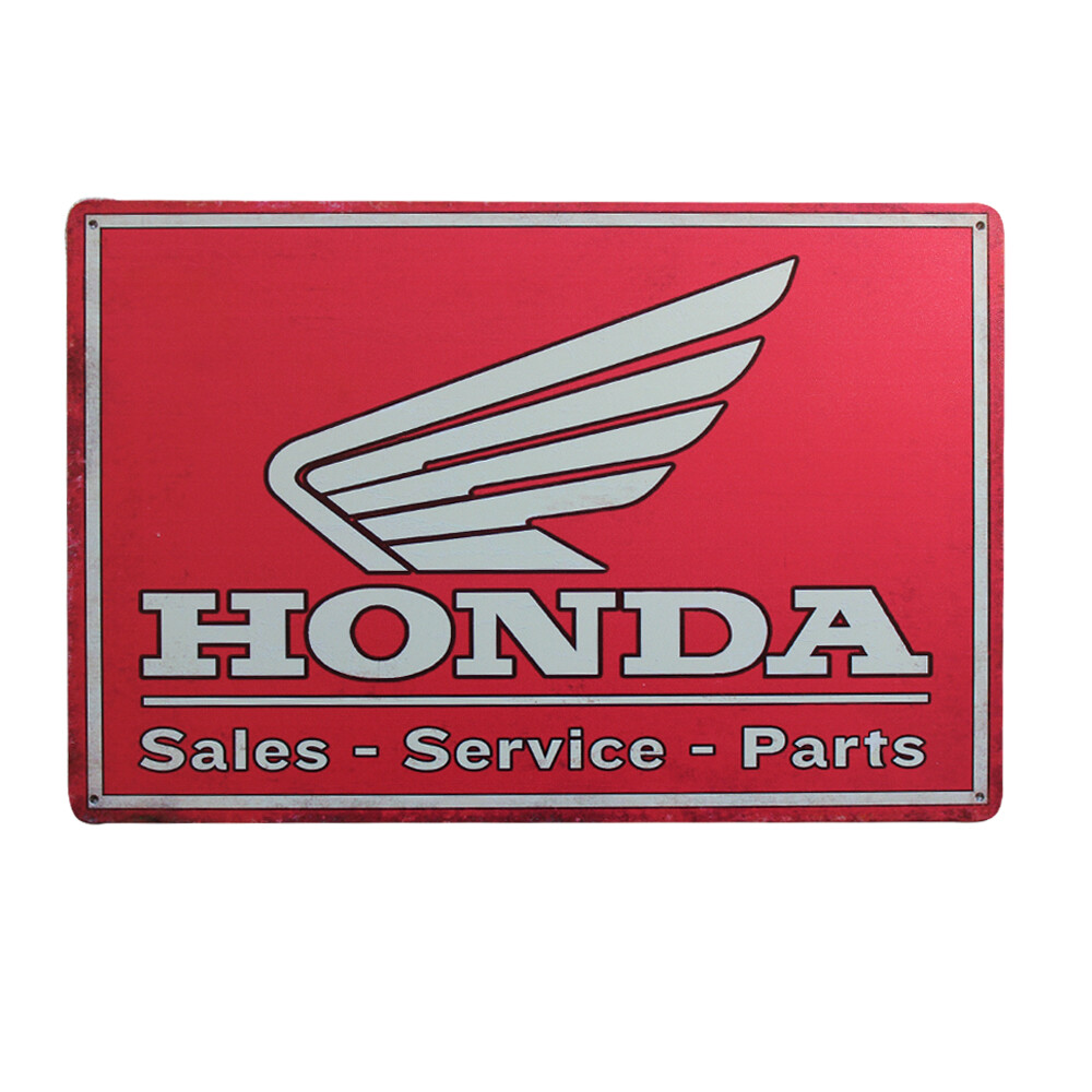 Metal Tin Sign HONDA Rustic Look Vintage Man Cave Shed-Garage Bar 200x300mm - Tin Sign Factory Australia