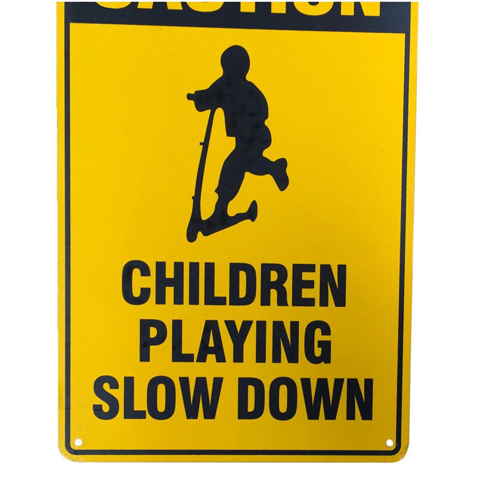 Warning Sign Caution Children Playing Slow Down 200x300mm Metal Safe - image 3