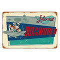 THE JETSONS OUT OF THIS WORLD Rustic Metal Sign Vintage Tin post - Tin Sign Factory Australia