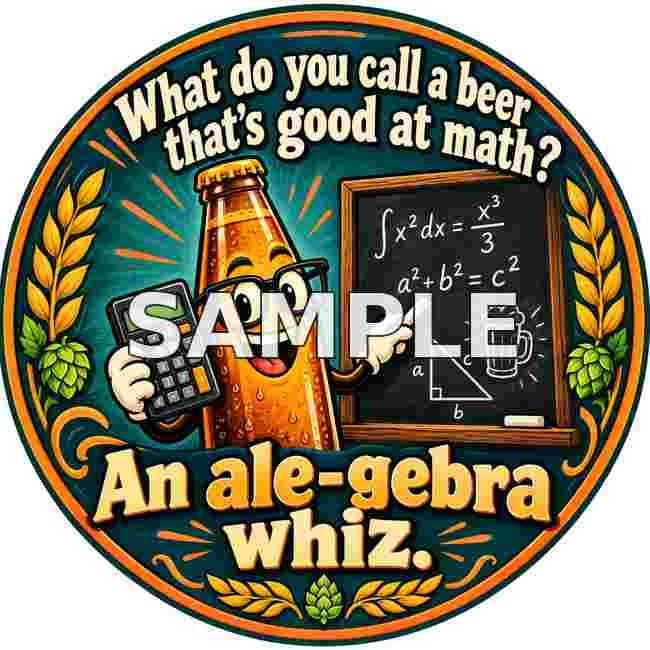 Funny Beer Ale-Gebra Whiz Humorous Round Metal Sign Man Cave Bar Pub Wall Decor