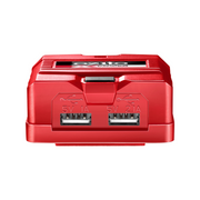 Red and white battery pack with 'ozito X PXC' branding 