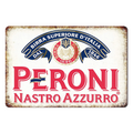 PERONI NASTRO AZZURRO BEER Tin Metal Sign Rustic Look Vintage Man Cave - Tin Sign Factory Australia