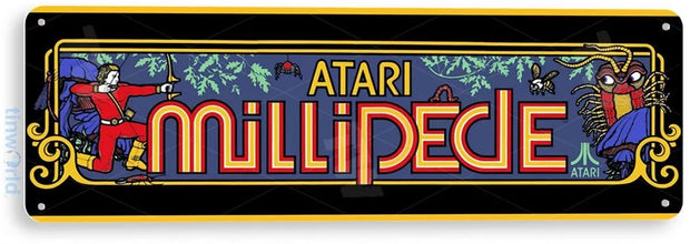 Vintage Millipede Arcade Sign - Classic Game Room Marquee Sign