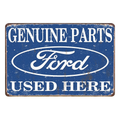 Tin Metal Sign FORD GENUINE PARTS HERE 20x30cm Rustic Look Vintage - Tin Sign Factory Australia