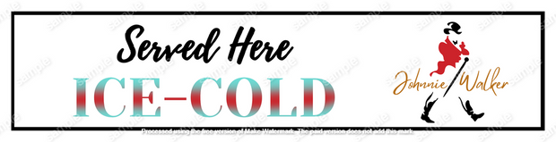 SERVED HERE Bar Runner – Classic JW Bar Mat Décor Ideal Gift for Whisky Lovers