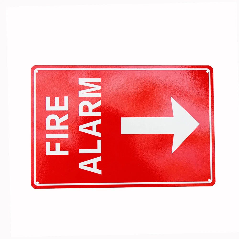 Warning Notice Fire Alarm Sign 200*300mm Metal Reflective Workplace - image 2