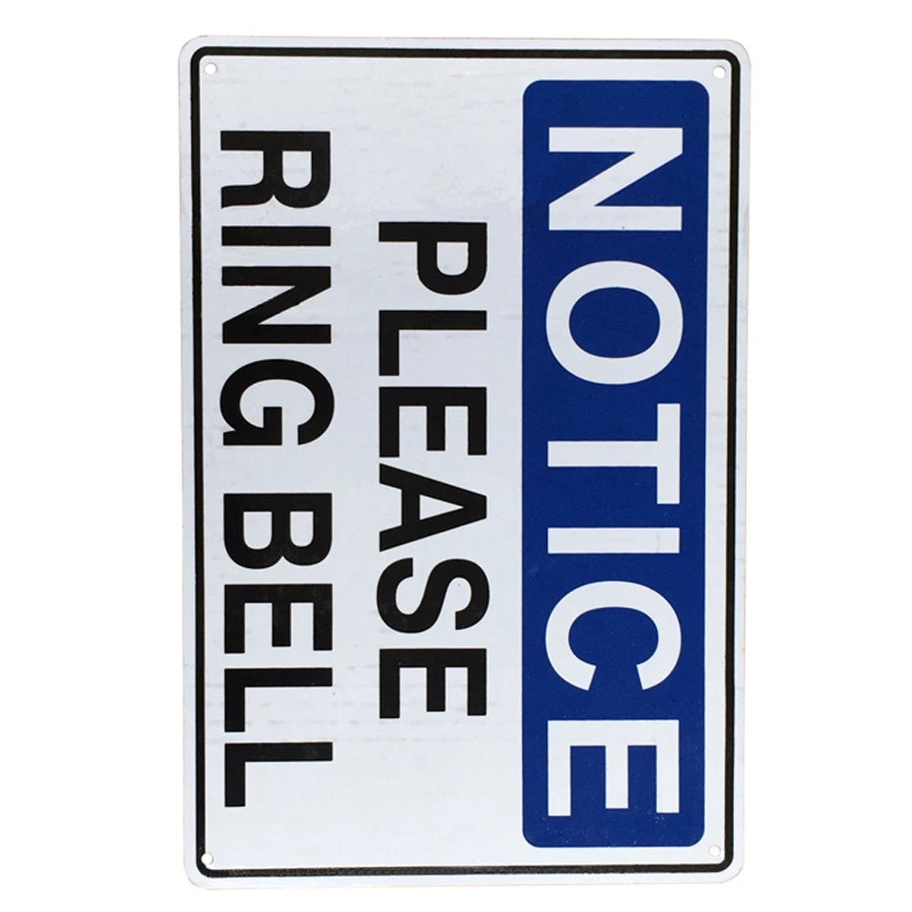 Notice Warning Sign Please Ring Bell 200x300mm Private Property Home - image 2