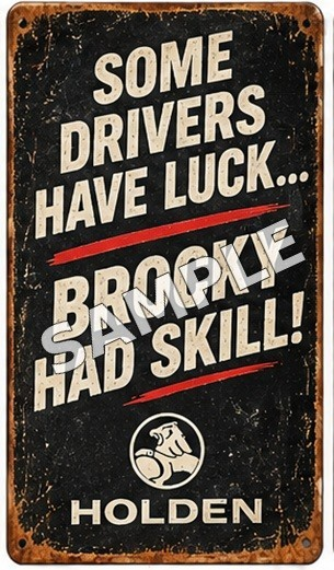 Peter Brock Holden Racing Skill Vintage Metal Tin Sign Man Cave Garage - Tin Sign Factory Australia