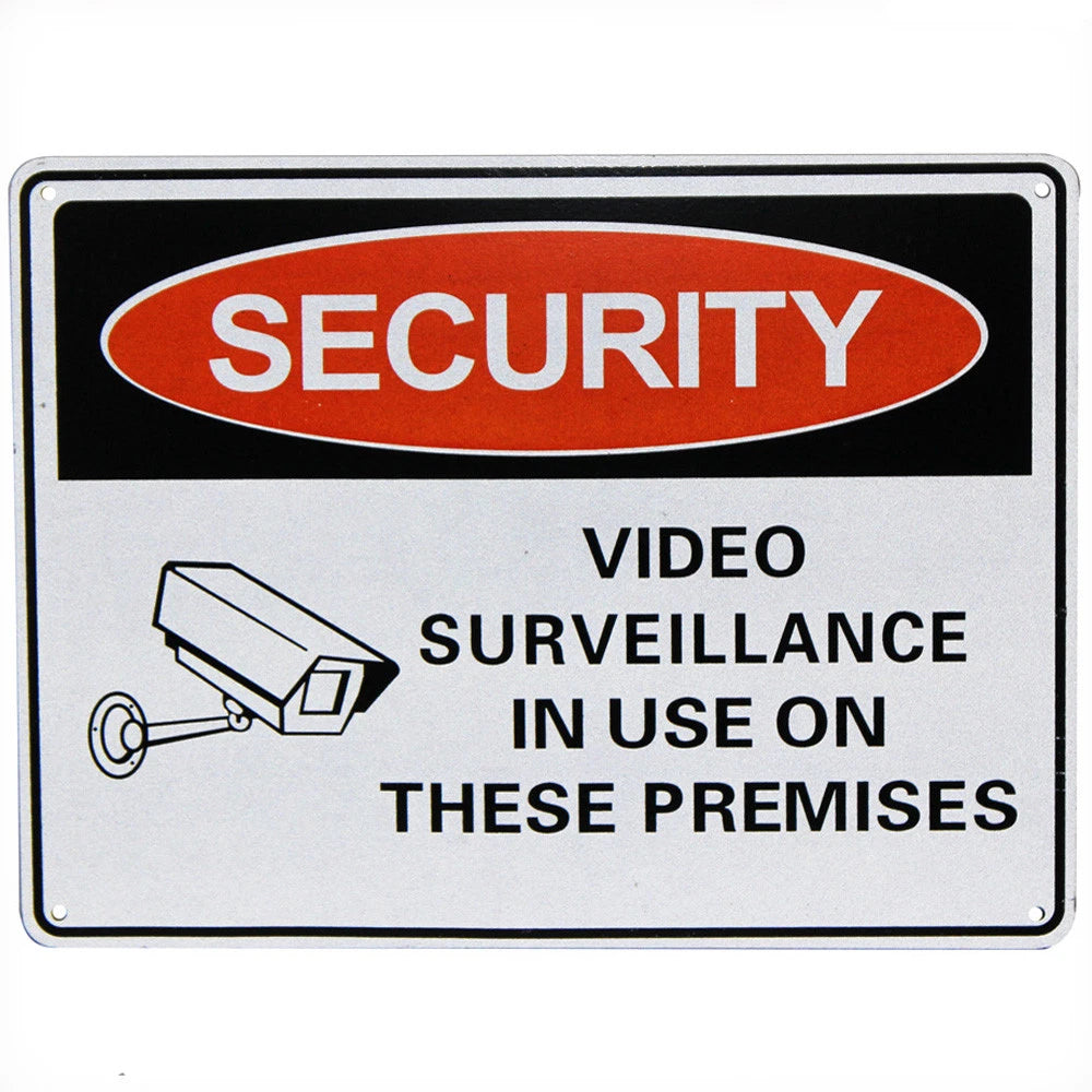 Warning Security Notice Sign Video Surveillance in Use 200x300mm CCTV