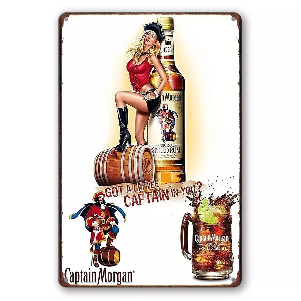 LITTLE CAPTAIN IN YOU Home Wall Man Cave Rustic Look Warning Decor Metal Sign - Tin Sign Factory Australia
