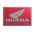 2xMetal Tin Sign HONDA Rustic Look Vintage Man Cave Shed-Garage Bar 200x300mm - Tin Sign Factory Australia