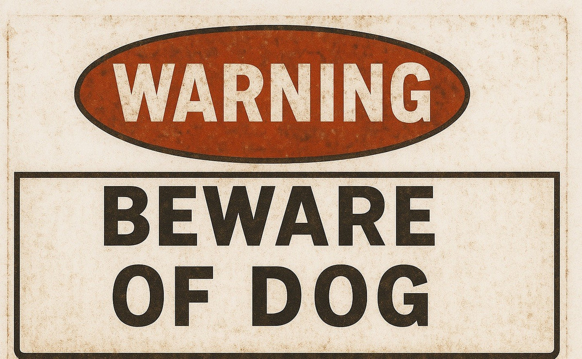 Warning Beware Of The Dog Metal Sign Man Cave Decor