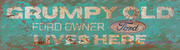 GRUMPY OLD FORD OWNER Vintage Look 750X200mm Quality Shed Man Cave Metal Sign