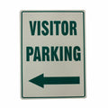 Warning Notice Visitor Parking Sign Left Arrow?Metal Sign 200x300mm