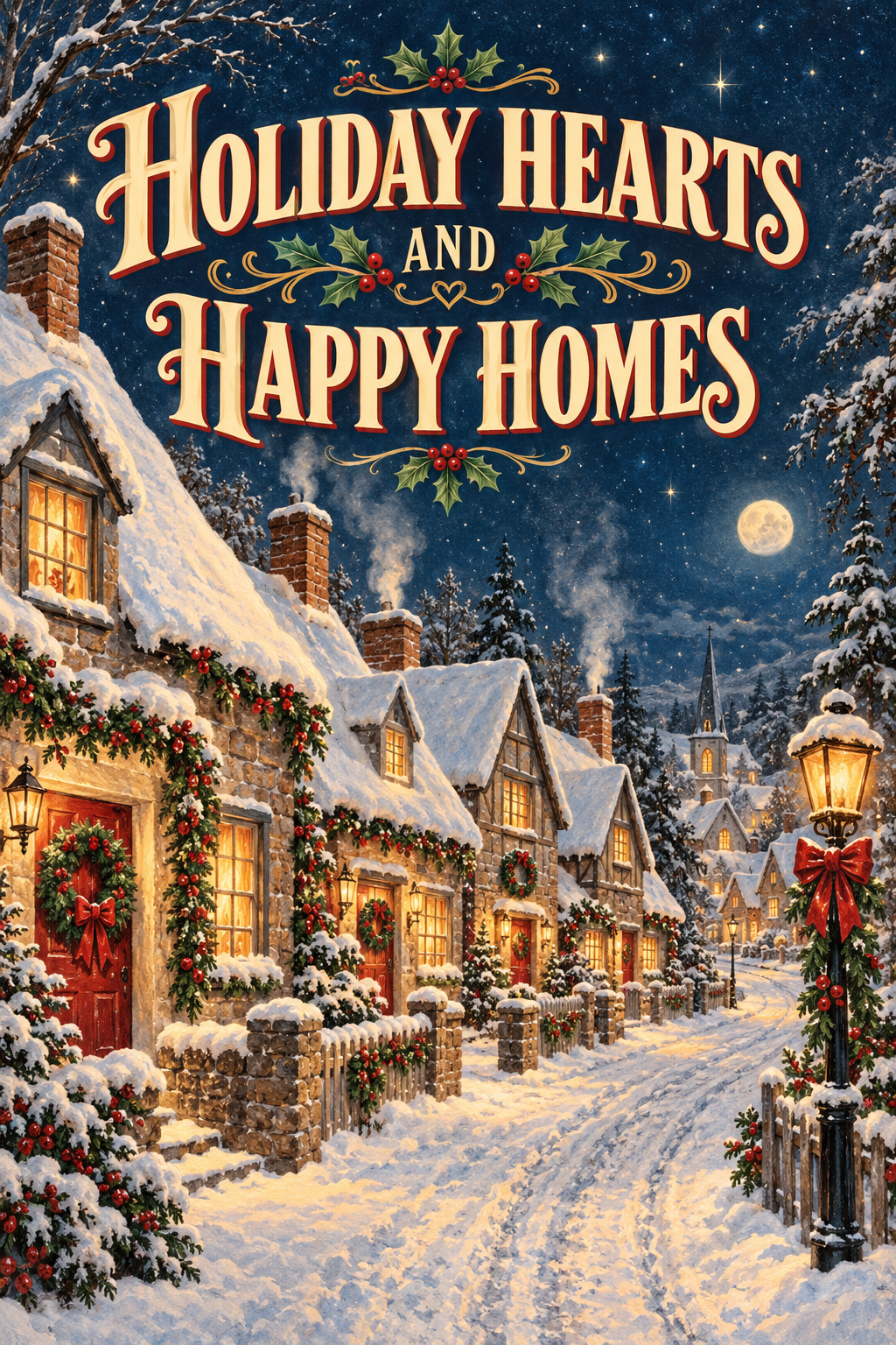 Happy Hearts & Happy Home Christmas Man Cave Garage Bar & Shed Decor Metal Sign