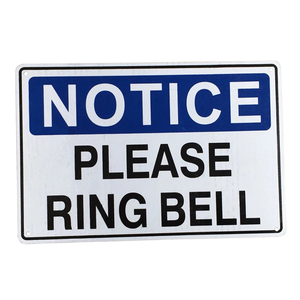 Notice Warning Sign Please Ring Bell 200x300mm Private Property Home - image 3
