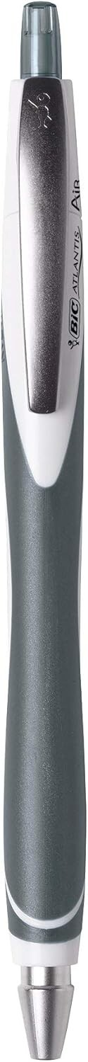 BIC Atlantis Air Retractable Ball Pen Medium Point (1.2 mm) Black Pack of 2 NEW