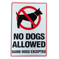 Warning Sign No Dogs Allowed Guided Dogs Except 200x300mm Clear Zone - image 3