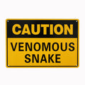 2x Warning Notice Caution Venomous Snake 200x300mm Metal Safety Farm - image 3