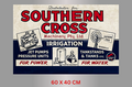 SOUTHERN CROSS Vintage Poster 60x40cm Man Cave Shed-Garage Wall Tin Metal Sign - Tin Sign Factory Australia