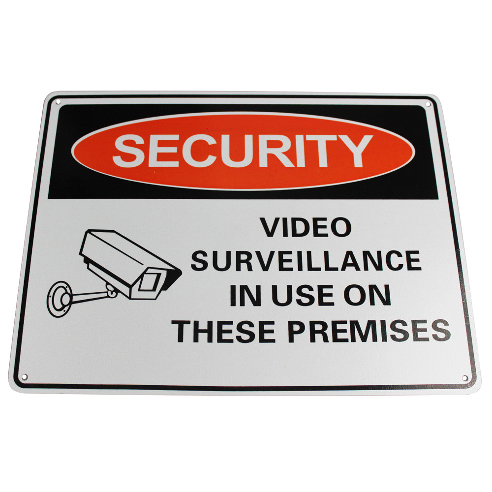 Warning Security Notice Sign Video Surveillance In use 200x300mm Metal Safety - Tin Sign Factory Australia