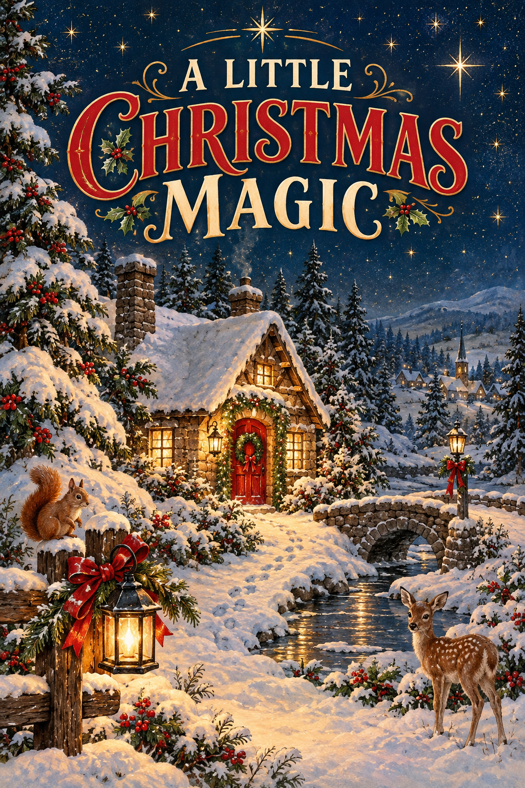 A Little Christmas Magic Holiday Man Cave Garage Bar & Shed Decor Metal Sign