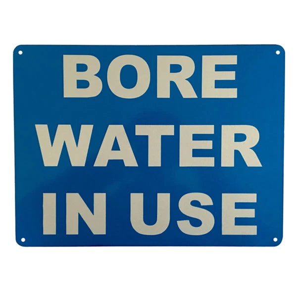 3x Warning Sign Bore Water in Use Saver 200x300mm Home Notice Garden