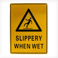 Warning Safety Sign Slippery When Wet 200x300mm Outdoor Caution Metal - image 3