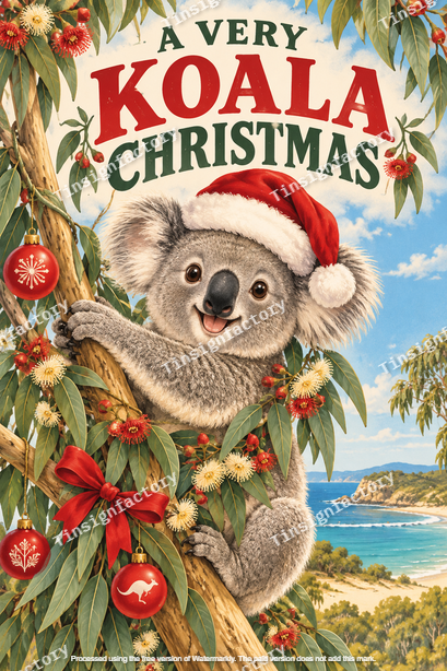 A Very Koala Christmas Garage Bar & Shed Wall Decor Man Cave Metal Sign - Tin Sign Factory Australia
