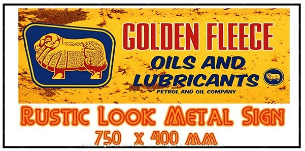 OILS & LUBRICANTS Vintage Rusted Look 750 x 400 mm Quality Sublimated Metal Sign - Tin Sign Factory Australia