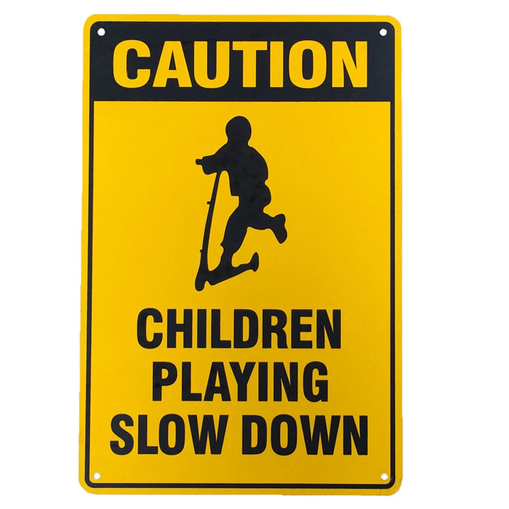Warning Sign Caution Children Playing Slow Down 200x300mm Metal Safe - image 2