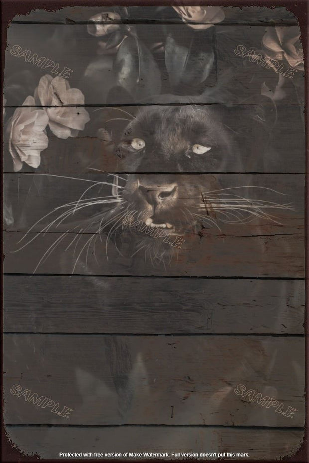 BLACK PANTHER Retro/ Vintage Tin Metal Sign Man Cave, Wall Home Décor, Shed-Gara