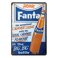 Tin Metal Sign DRINK FANTA ORANGE FLAVOUR 20x30cm Rustic Look Vintage - Tin Sign Factory Australia