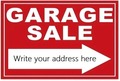 Garage Sale Advertising Sign 40x30cm Yard Sale Outdoor Notice Promotional Board - Tin Sign Factory Australia