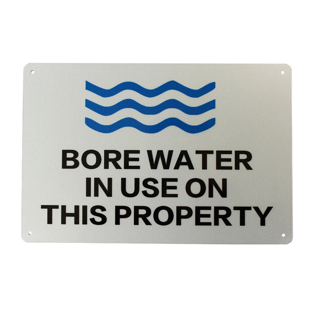 Warning Sign Bore Water in Use on This Property Home Farmer 300x200