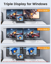 USB C to Dual HDMI Adapter 4K@60Hz Type C Splitter for Dual Monitors 30Hz Extend