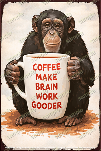 WORK GOODER Humorous Man Cave Shed Garage Workshop Funny Coffee Decor Metal Sign