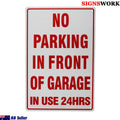 Warning Notice No Parking in Front Garage Tin Sign 24 Hour 200x300mm - image 2