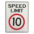 Warning Notice Sign 10 Speed Limited Shared Zone School 200x300mm