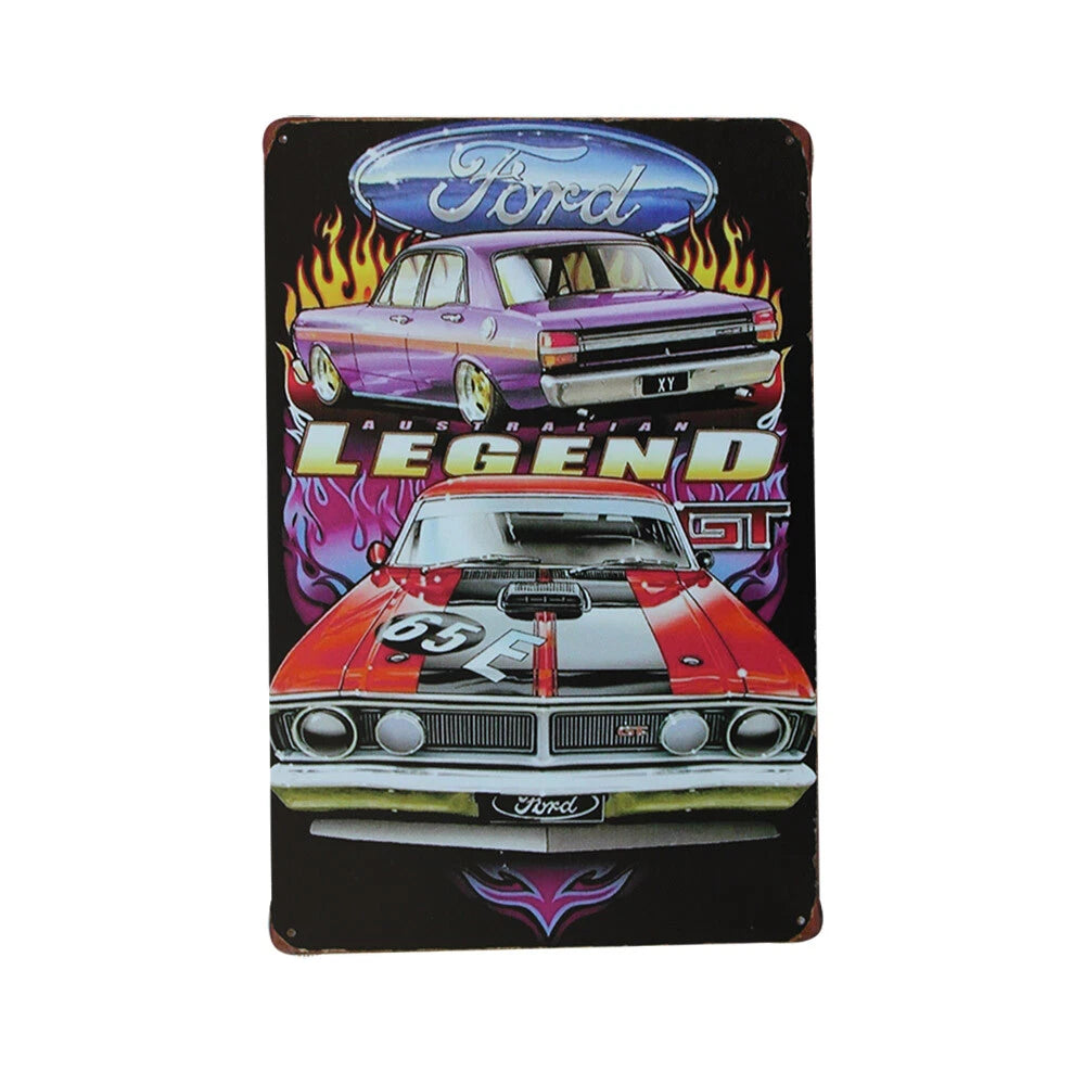3x Metal Tin Sign Rustic Ford 200x300mm Legend New Man Cave Cute