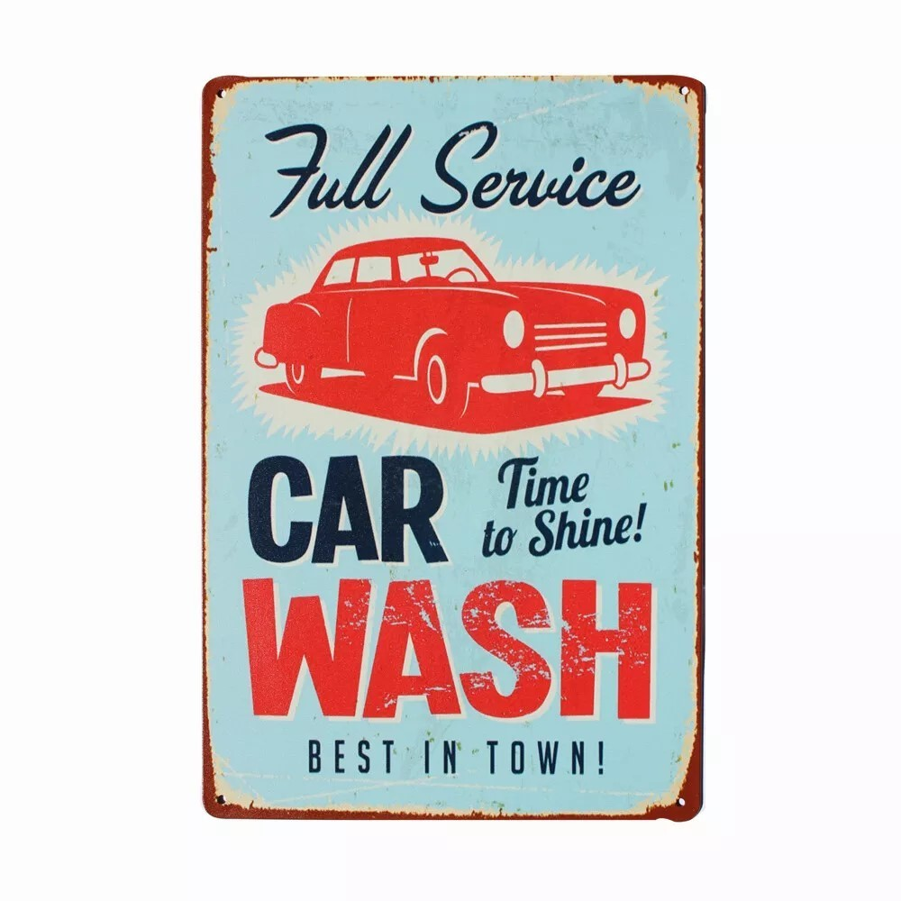 TIME TO SHINE Home Wall Man Cave Rustic Vintage Look Workshop Service Metal Sign
