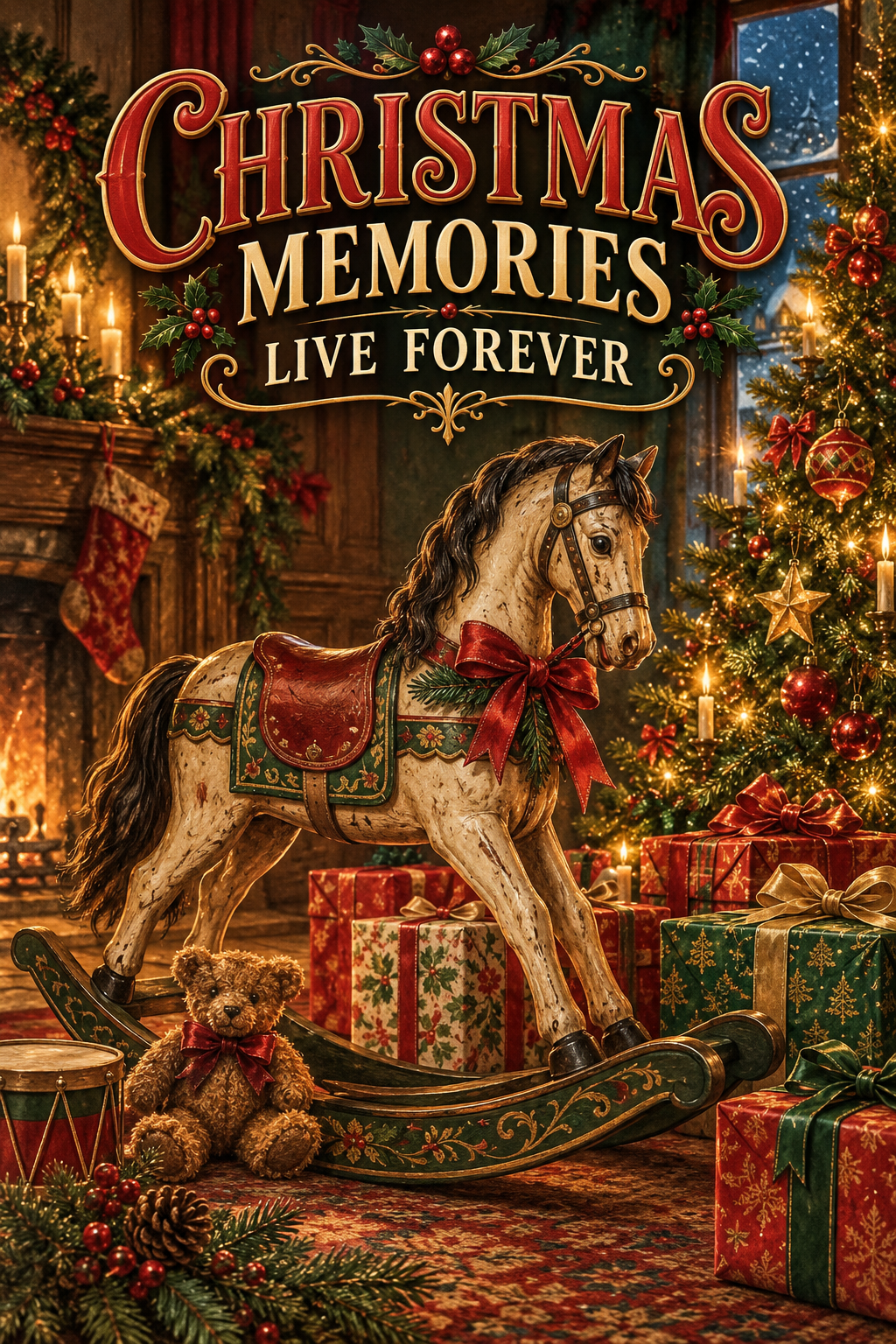 Christmas Memories Live Forever Man Cave Garage Bar & Shed Decor Metal Sign