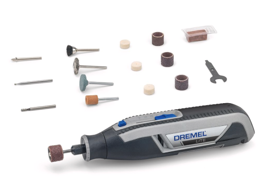 Dremel Lite packaging with black tool  