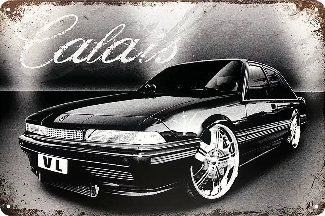 3x Calais Vl Holden Tin Metal Sign Rustic Look Vintage